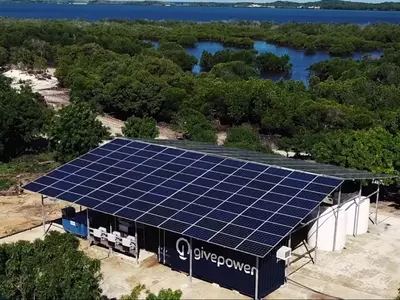 GivePower, desalination plant, Tesla energy storage