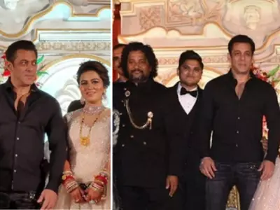 In A Sweet Gesture, Salman Khan Attends Wedding Reception Of His Make-Up Man's Son, Wins Hearts