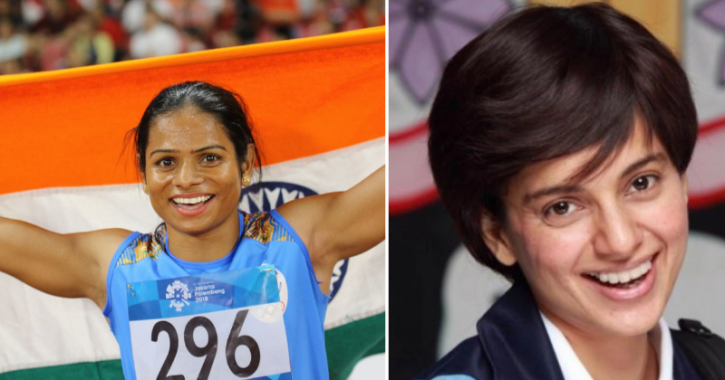 Dutee Chand and Datto aka Kangana Ranaut.