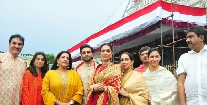 Deepika Padukone And Ranveer Singh Celebrate First Anniversary With Their Families At Tirupati!