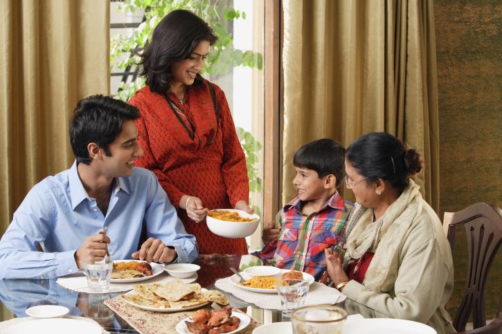 dining table conversations with family.