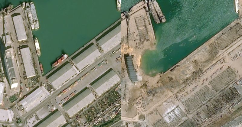 Beirut Explosion: Satellite Show Before And After Images Of Port Area