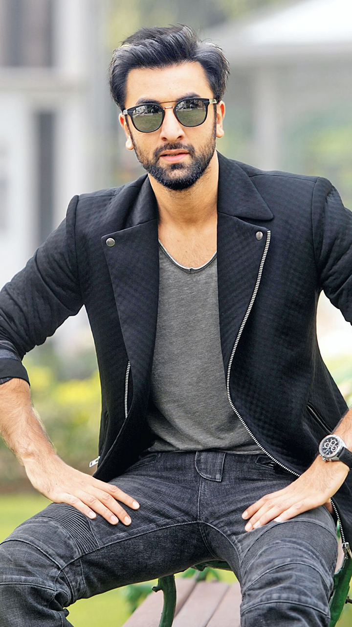 Ranbir Kapoor looks dapper in a chequered blazer