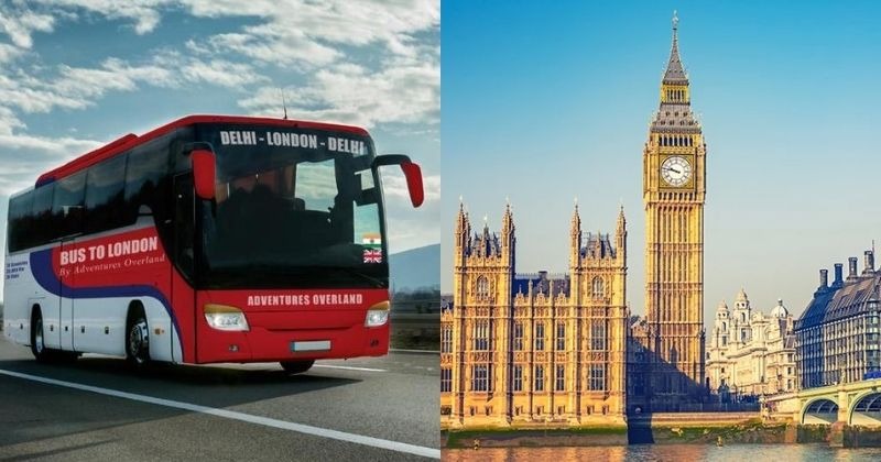 india to london bus travel
