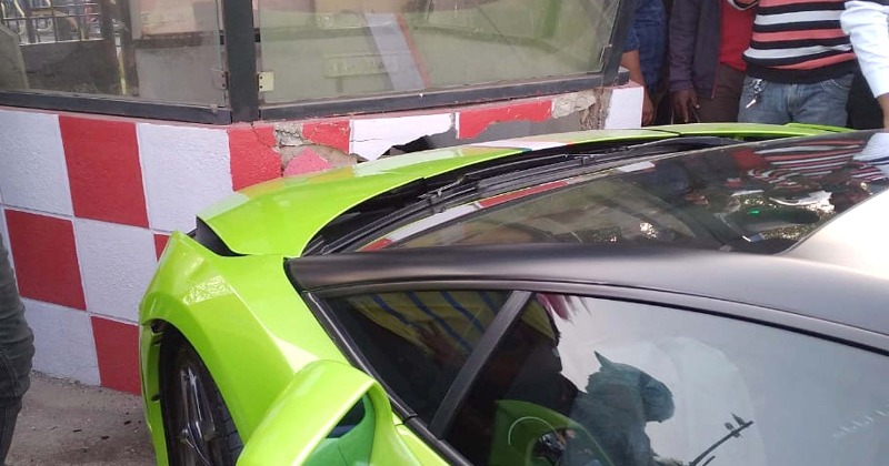 Lamborghini Driver Crashes Car Into Police Picket, Then Clicks Selfie