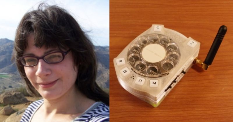 This New York woman built her own rotary cellphone