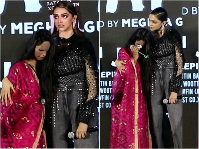 An Emotional Deepika Padukone Consoles Acid Attack Survivor Laxmi ...