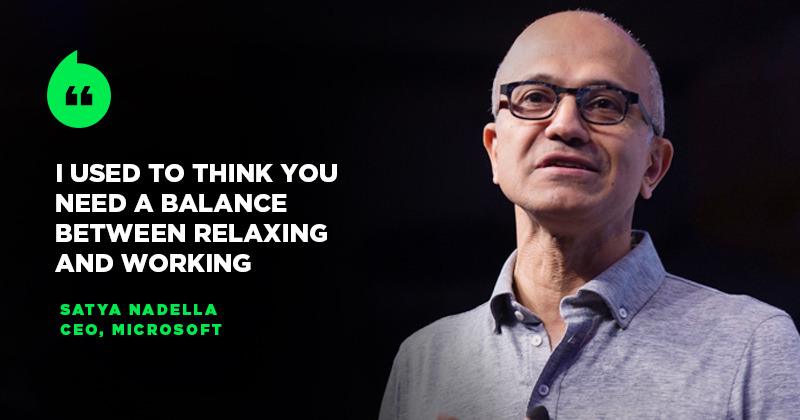 Satya Nadella Says Work-Life Harmony Is Key To Happiness, It Must Be ...