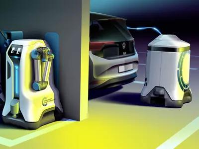 Volkswagen's EV Charging Robot Concept, EV Charging