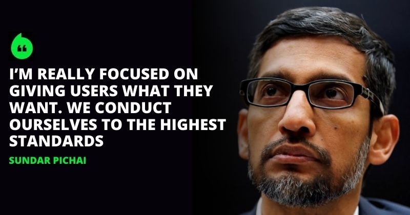 Sundar Pichai Defended Google On 'Stealing Content' From Other Websites