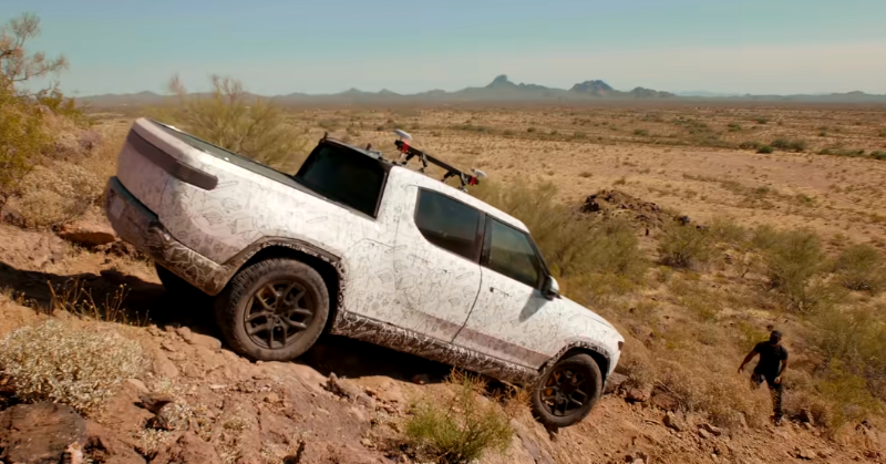 Rivian R1T Goes Off Road, Electric Pickup Impresses