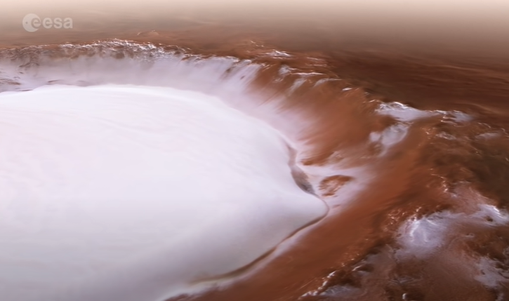 Ice Crater Discovered On Mars