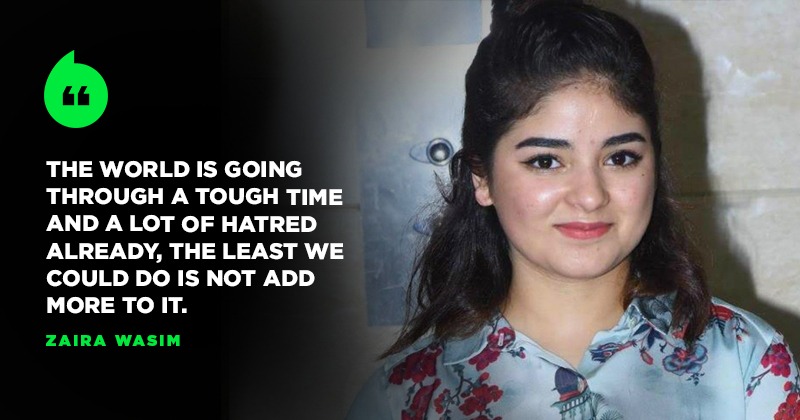 After Getting Trolled For Her Locust Tweet, Zaira Wasim Tries To Put An ...