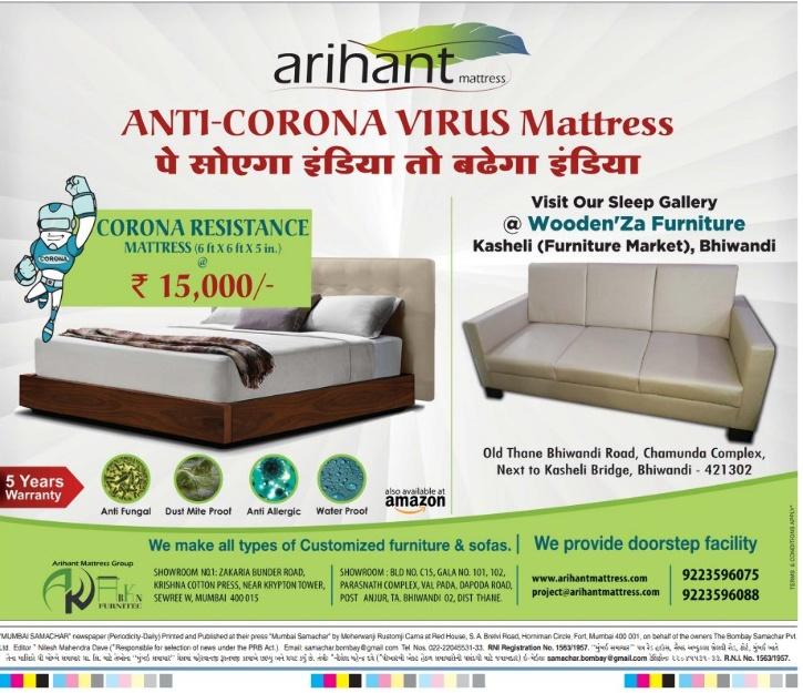 Indian Furniture Company Is Selling 'AntiCoronavirus Mattress'