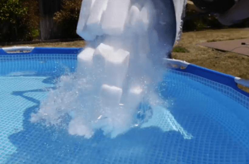 Dry Ice In A Pool