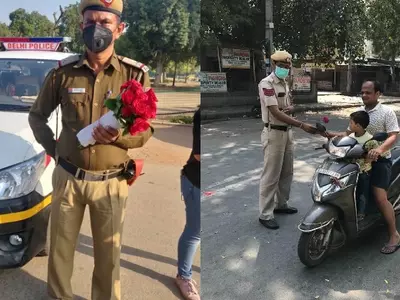 Delhi police roses