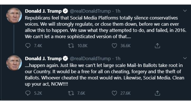 Trump Threatens To 'Close Down' Social Media, After Twitter Flags His ...