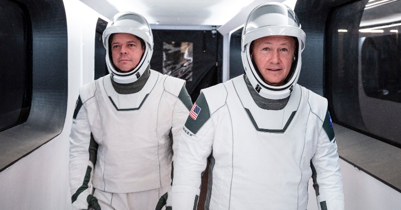SpaceX Crew Dragon Suit NASA Astronauts To Test Spacesuit
