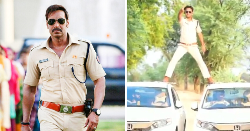 Madhya Pradesh Cop Pulls Off Singham Stunt During Lockdown Gets Show