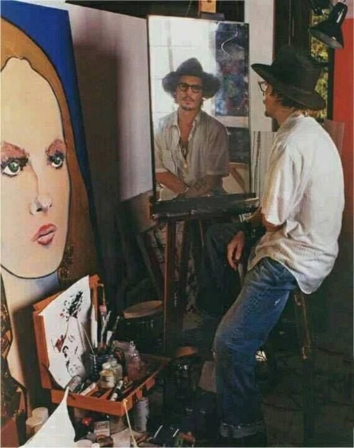 Johnny Depp Shares A Painting He's Been Working On For 14 Years & Boy
