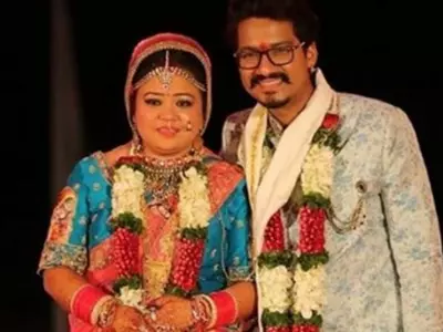 Bharti Singh and Haarsh Limbachiyaa wedding photo.
