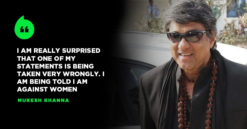 Mukesh Khanna Reacts To Sexist Metoo Comment Says I Am Not Against Women Working