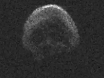 Skull shaped asteroid