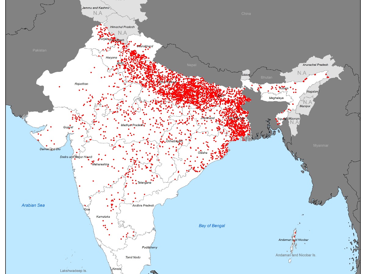 Rampur Map Uttar Pradesh Rampur Most Commonly Used Name For Villages Across India