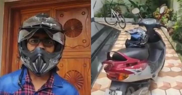 'Smart helmet': An invention by an 18 year old from Kerala to reduce Traffic Accidents Adon Joy, Adon Joy Kerala, Adon Joy Smart Helmet, Smart Helmet, My Scooty App, Adon Joy App, Kerala School Boy