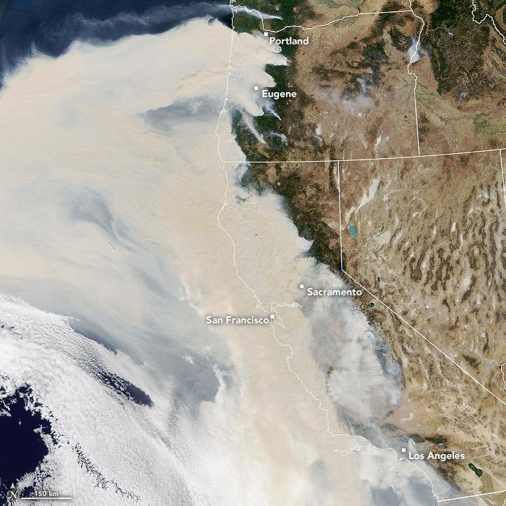 Wildfire Situation In California Is Bad, NASA Images Show Wall Of Smoke ...