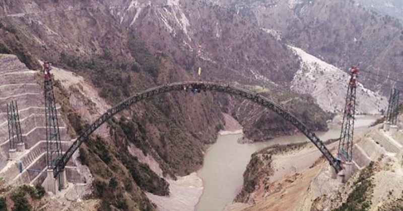 Arch Of World’s Highest Railway Bridge In J&K Completed