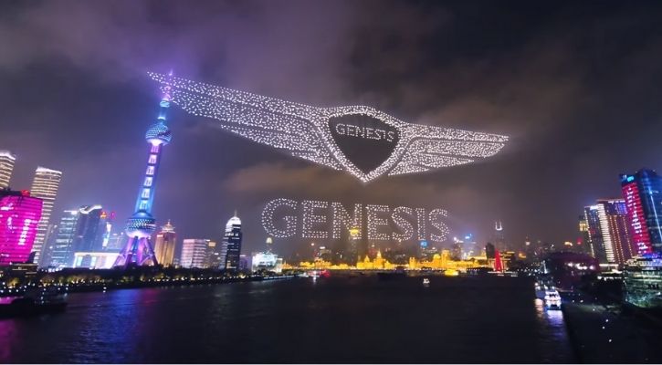 genesis drone light show
