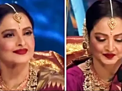 Rekha jokes about being in love with a married man.
