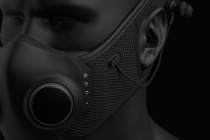 Xupermask has LED lights and noise-canceling Bluetooth earbuds.