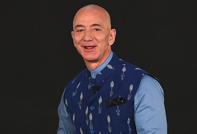 Before and after picture of Jeff Bezos