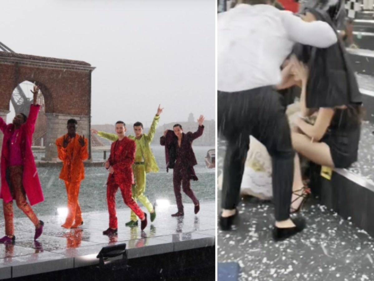 Hailstorm Interrupts Dolce & Gabbana Show In Italy