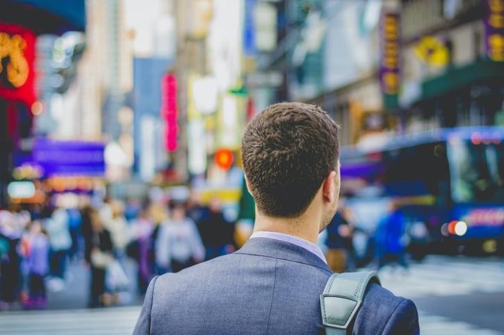 guy going to office