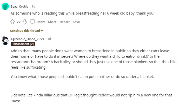 Man Asks Breastfeeding Woman To Change Tables At Cafe