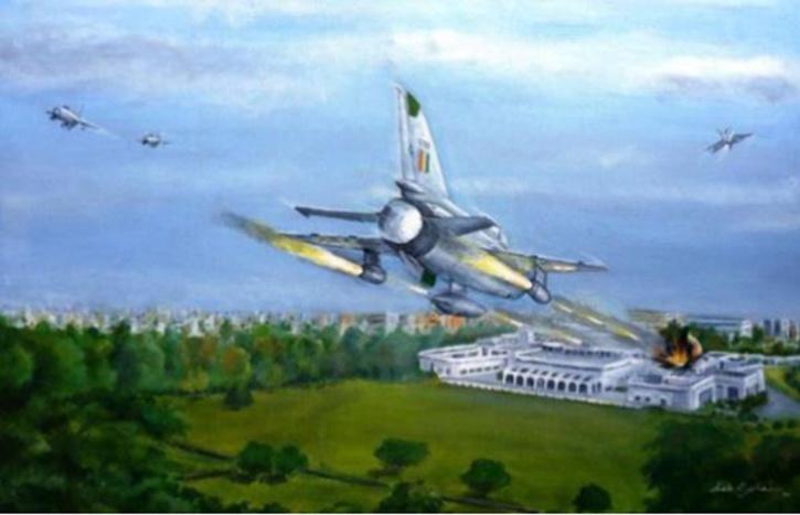 Painting by Group Captain Deb Gohain