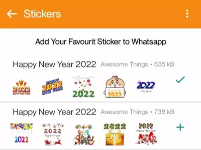 happy new year stickers 