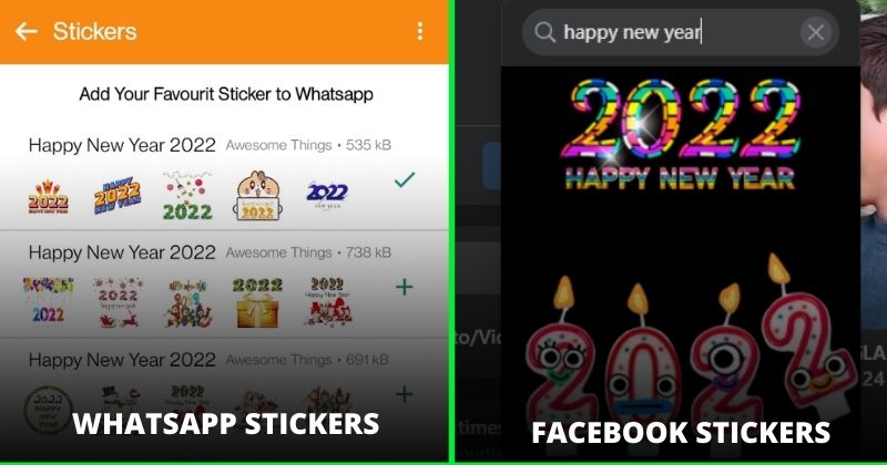 Happy New Year 2022! WhatsApp Stickers, Facebook Stickers, GIFs For New ...