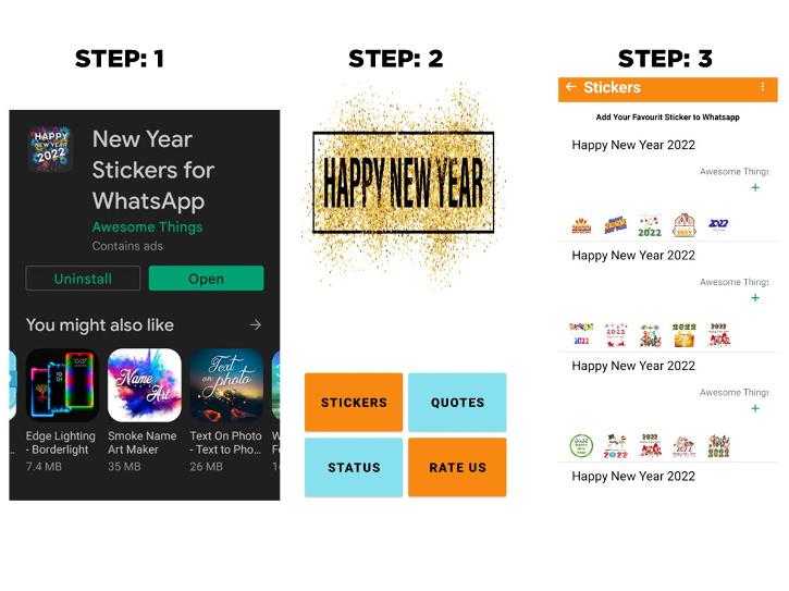 How to share New Year WhatsApp Stickers