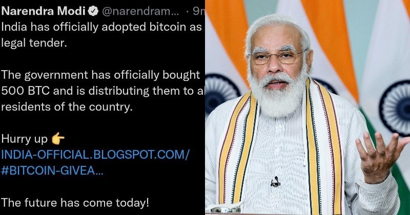PM Modi's Twitter handle hacked briefly, bitcoin tweet posted