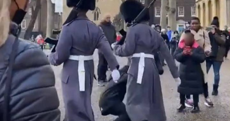 Royal Guard Tramples Kid On Their Way