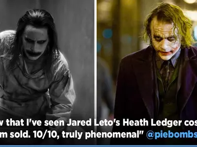 Jared Leto's First Look As Joker From 'Justice League' Is Out & Heath Ledger Fans Are Impressed