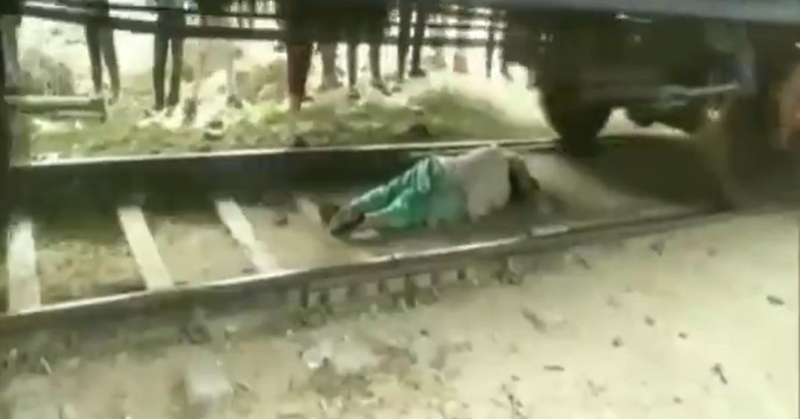 Haryana Woman Cheats Death After Getting Trapped Under Moving Train