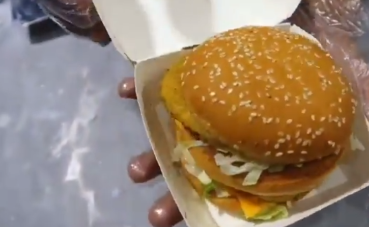 Pakistani Ice-Cream Parlour Makes Ice-Cream Rolls Of Chicken Mac Burger