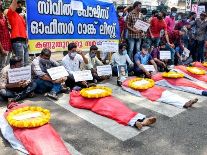 Kerala jobseekers protest 