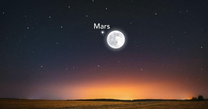 Moon and mars