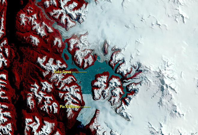 Southern Patagonia Icefield, Chile (4 October 1986 - 22 October 2016)